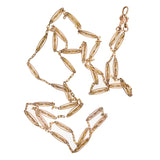 Art Nouveau Long Gold-Filled Twisted Link Muff Chain w/ Watch Swivel Clasp 45.5"