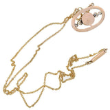 Victorian 9kt Essex Crystal + Enameled Ladybug Pendant Necklace 17.5"