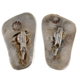 Vintage Mexican Taxco Sterling Tortoise Shell "Feet" Clip Earrings