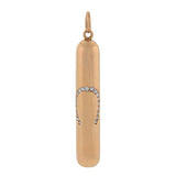 Victorian 14kt Diamond Horseshoe + Retractable Pencil Pendant