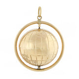 Vintage Large 14kt Spinning Globe Charm/Pendant