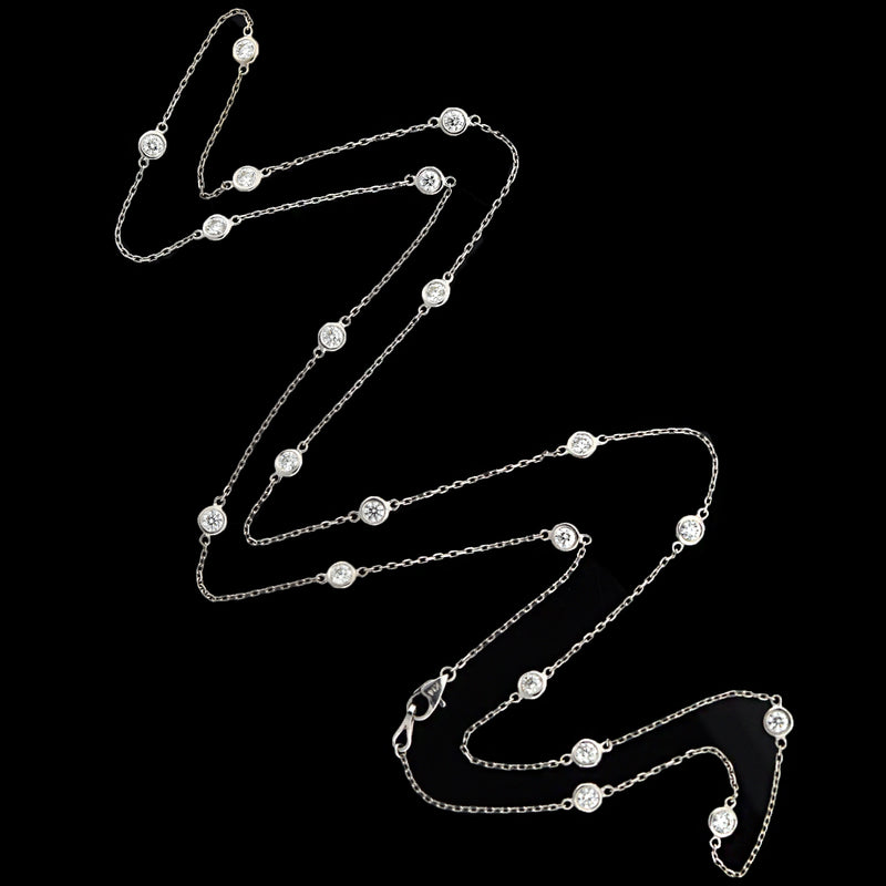 Estate 14kt Gold 4.50ctw 'Diamonds by the Yard' Chain Necklace 31"