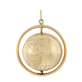 Vintage Large 14kt Spinning Globe Charm/Pendant