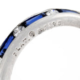 OSCAR HEYMAN Estate Platinum Sapphire Baguette + Diamond Eternity Band