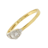 Edwardian 18kt/Platinum Diamond Square Head Nail Ring 0.22ctw