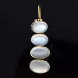 Late Victorian 14kt Moonstone Dangle Earrings