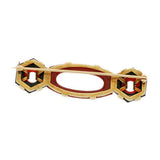 Art Deco 14kt Carved Onyx & Carnelian Pin