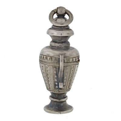 Victorian Sterling Silver Memory Urn Pendant