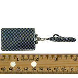 Victorian Silver & Niello Slide Mirror Locket w/ Button Hook