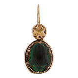 Victorian 14kt Scarab Bug Earring & Pendant Set