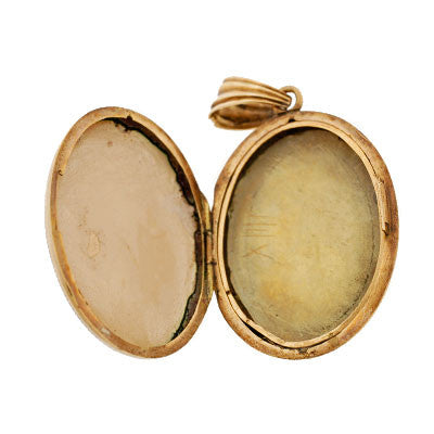 Victorian 14kt Diamond & Enamel Portrait Locket – A. Brandt + Son