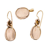 Victorian 14kt Scarab Bug Earring & Pendant Set
