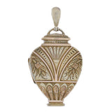Victorian Large Sterling Mixed Metal Urn Locket