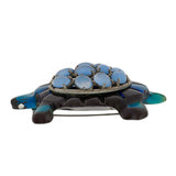 Vintage Large Bakelite & Faux Chalcedony Tortoise Pin