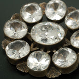 Victorian Large Sterling & French Paste Cluster Pin