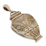 Victorian Large Sterling Mixed Metal Urn Locket