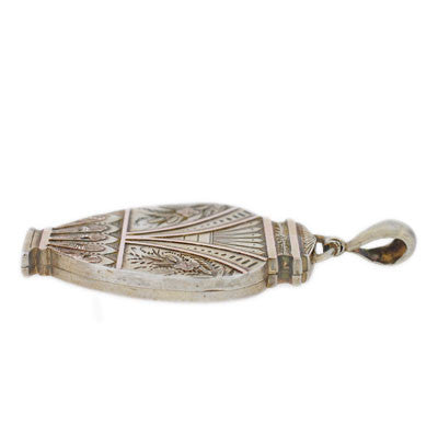 Victorian Large Sterling Mixed Metal Urn Locket