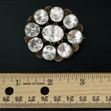 Victorian Large Sterling & French Paste Cluster Pin
