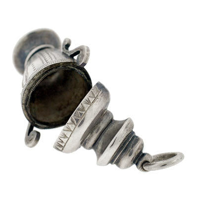 Victorian Sterling Silver Memory Urn Pendant