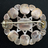 Victorian Large Sterling & French Paste Cluster Pin