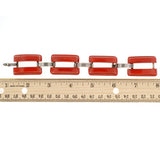 Art Deco Bakelite & Chrome Large Link Bracelet