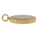 Victorian 15kt Black Striped Enameled Locket