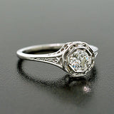 Art Deco 18kt Diamond Engagement Ring .27ct