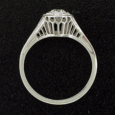Art Deco 18kt Diamond Engagement Ring .27ct