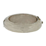 Vintage Mexican Sterling & Inlaid Bakelite Hinged Bangle Bracelet