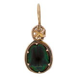 Victorian 14kt Scarab Bug Earring & Pendant Set