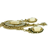 Victorian Sterling Gilt Citrine & Seed Pearl Long Necklace