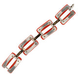 Art Deco Bakelite & Chrome Large Link Bracelet