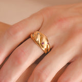 Victorian 18kt Ruby + Diamond Double Snake Ring