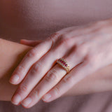 Edwardian English 18kt Burmese Ruby + Diamond Ring