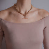 Victorian 9kt Rose Gold Chunky Watch Chain Necklace 16.75"