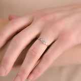 Edwardian 18kt/Platinum Diamond Square Head Nail Ring 0.22ctw