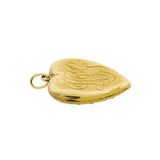 Art Nouveau 14kt Gold Diamond + Repousse Heart Locket