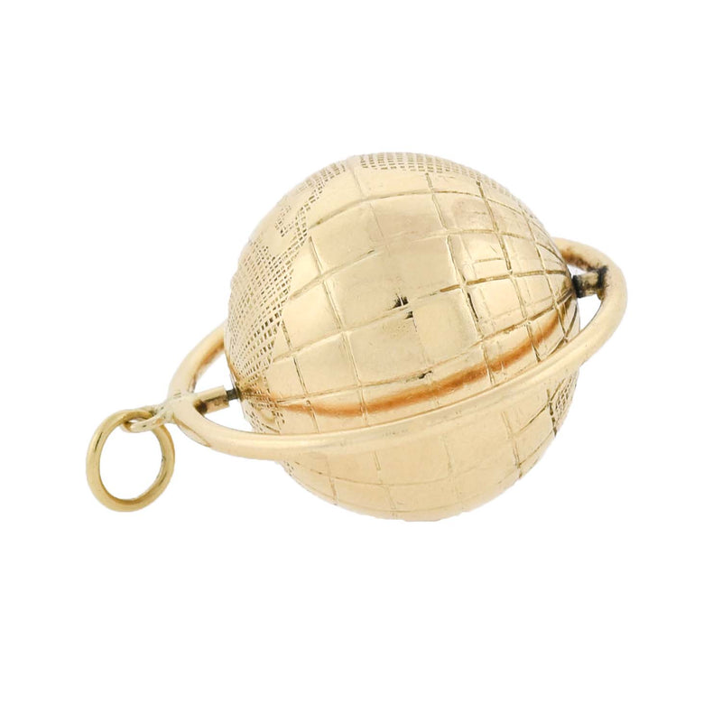 Vintage Large 14kt Spinning Globe Charm/Pendant