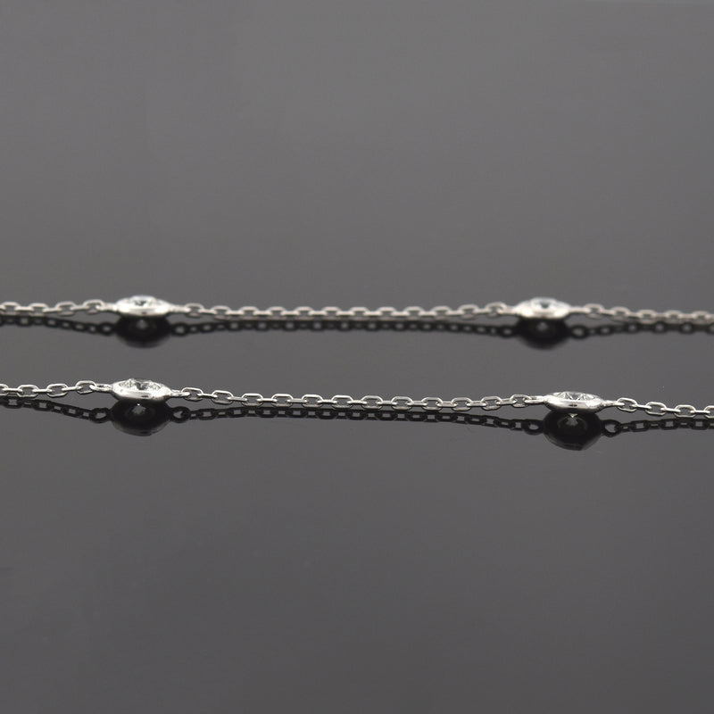 Estate 14kt Gold 4.50ctw 'Diamonds by the Yard' Chain Necklace 31"