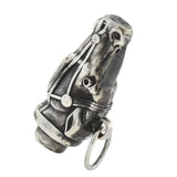 Victorian Sterling Silver Repousse Horse Fob/Pendant