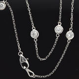 Estate 14kt Gold 4.50ctw 'Diamonds by the Yard' Chain Necklace 31"