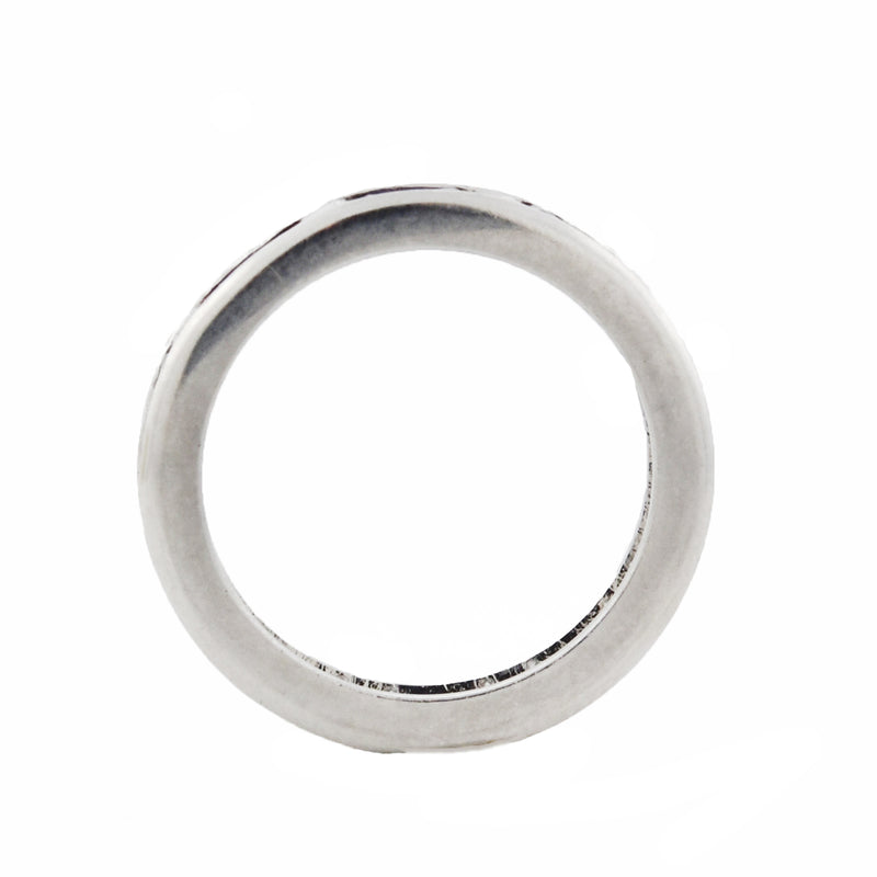 OSCAR HEYMAN Estate Platinum Sapphire Baguette + Diamond Eternity Band
