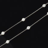 Estate 14kt Gold 4.50ctw 'Diamonds by the Yard' Chain Necklace 31"