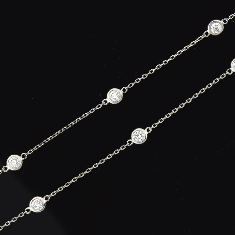 Estate 14kt Gold 4.50ctw 'Diamonds by the Yard' Chain Necklace 31"