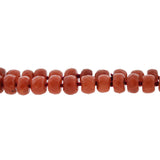 Vintage 14kt Natural Faceted Coral Bead Necklace 19.5"