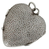 Victorian Sterling Silver Textured Puffy Heart Locket