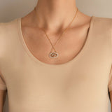 Victorian 9kt Essex Crystal + Enameled Ladybug Pendant Necklace 17.5"