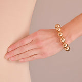 Vintage Large 14kt Yellow Gold Ball Bracelet 23.4dwt